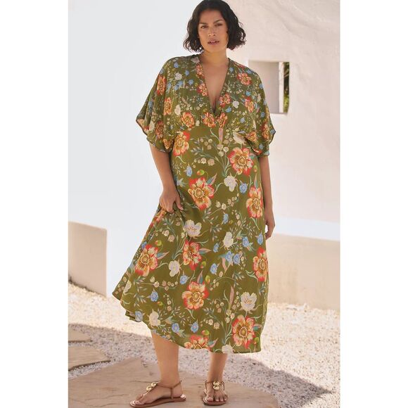 Anthropologie Dresses & Skirts - New Anthropologie Bl-nk Elettra Short-Sleeve Midi Dress Sz 2x